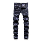 Batik-Zerrissene Jeans für Herren